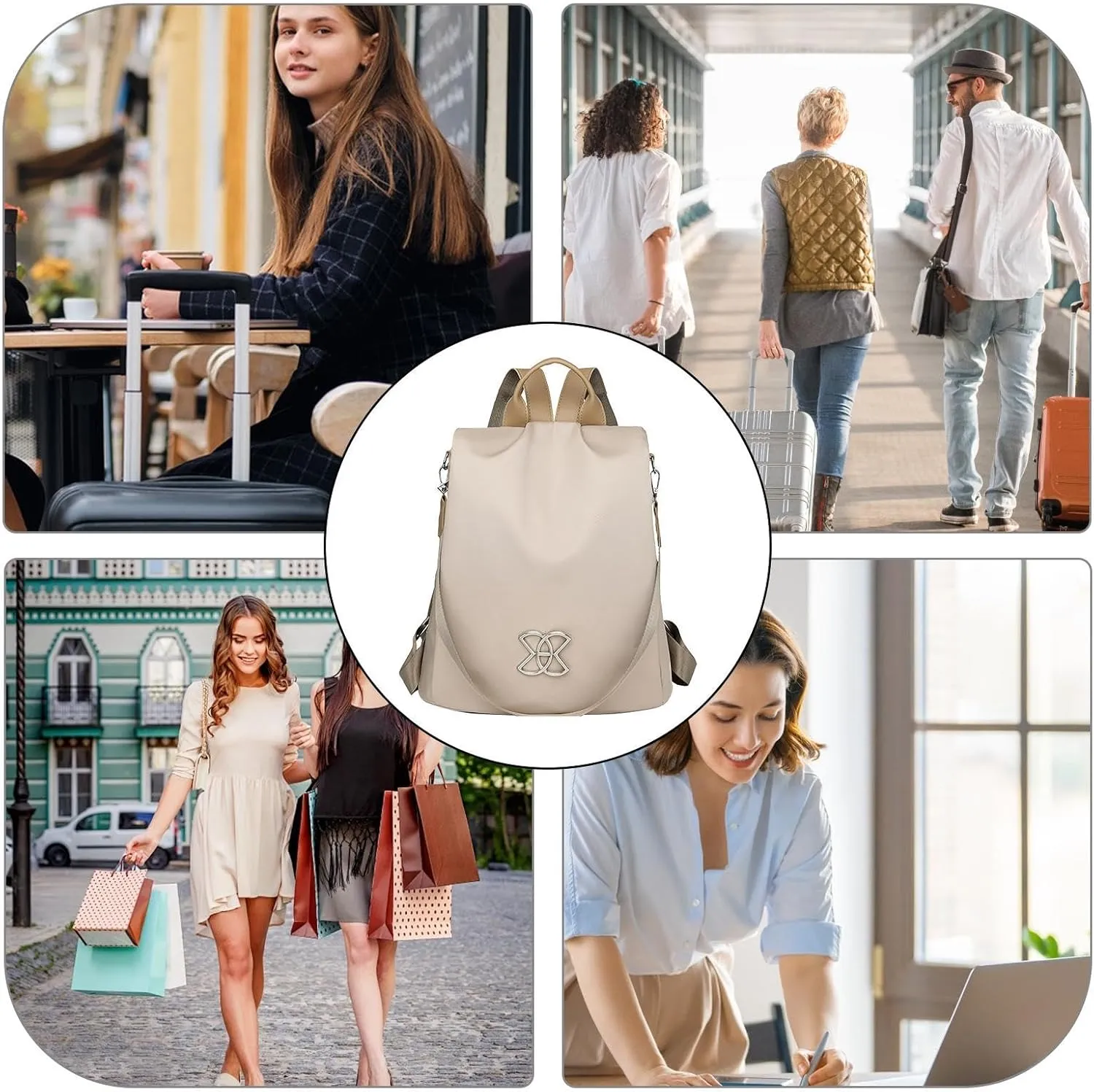 Anti-Theft Large Capacity Backpack, Leisure Shoulder Bag, C-rossbody Lightweight Backpack Bishe Bag for Women