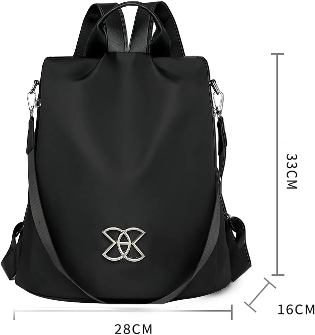 Anti-Theft Large Capacity Backpack, Women Large Capacity Travel Backpack, Leisure Shoulder Bag, For all Occasions (Black)