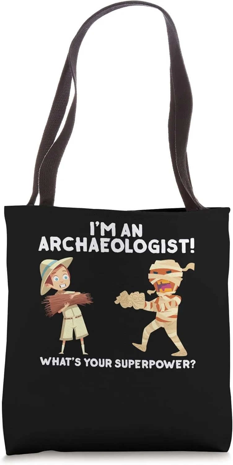 Antique Archeology History Funny Mummy Pharaoh Archaeologist Tote Bag