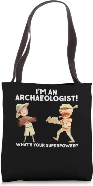 Antique Archeology History Funny Mummy Pharaoh Archaeologist Tote Bag