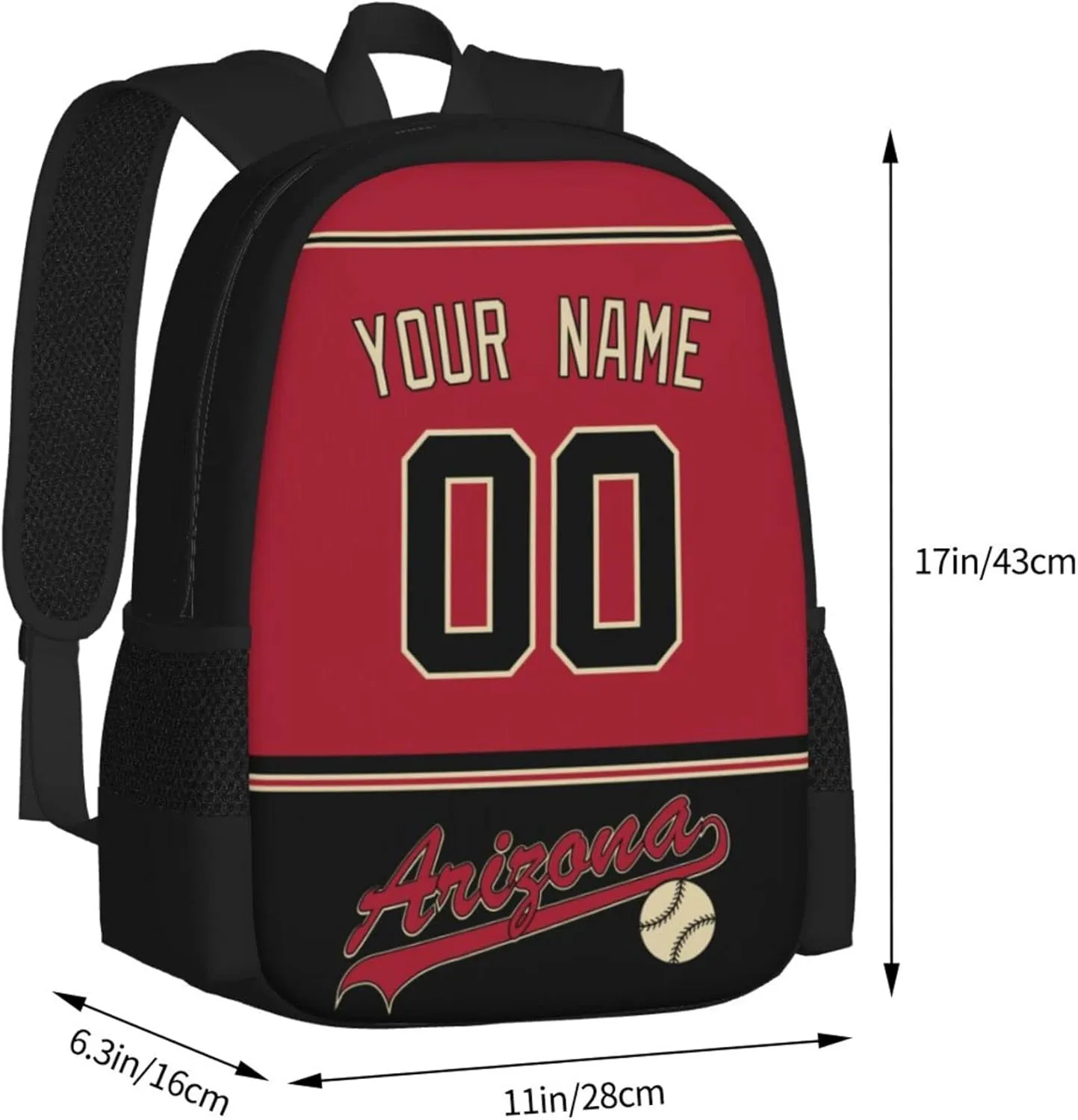 ANTKING Arizona Backpack High capacity Custom Any Name and Any Number Gifts for Kids Men Fans