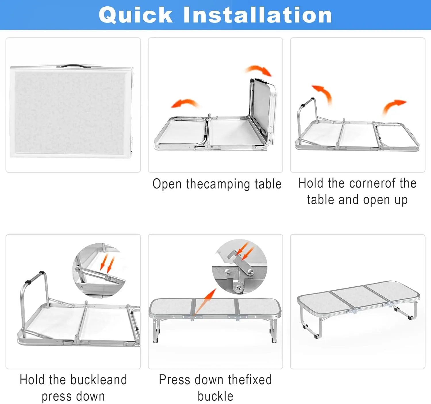 AO LI GEI Folding Camping Table Small with Storage Bag,Adjustable Height Portable Picnic Table,Upgraded Thickening Lightweight Outdoor Table Aluminum Legs (Sliver:15.7"x35.4", Height:10.6")