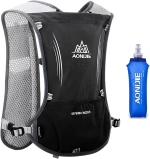 AONIJIE 5L Running Hydration Vest Pack with 500ml Soft Flask Adjustable & Lightweight Hydration Backpack for Marathon Race Hiking Cycling