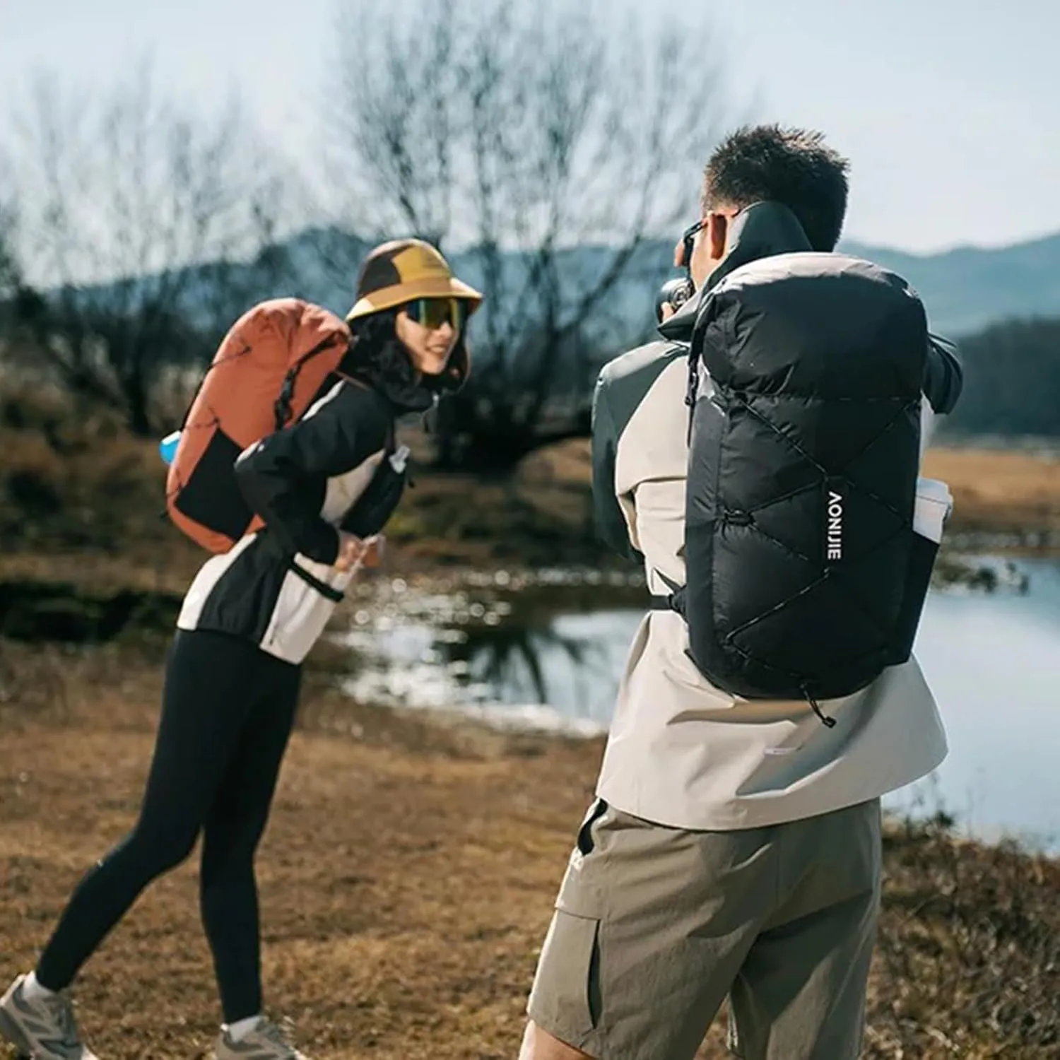 AONIJIE Large Hydration Backpack 22L Hiking Daypack Back Trail Running Hiking Pack Climbing Lightweight