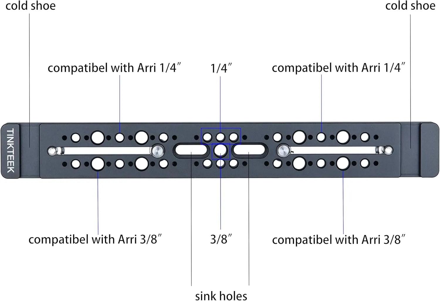 Arca Rail Long Cheese Plate 11.81 Inch Multi Dual Camera Mount Tripod Extension Bracket Bar Compatible with Arca Swiss