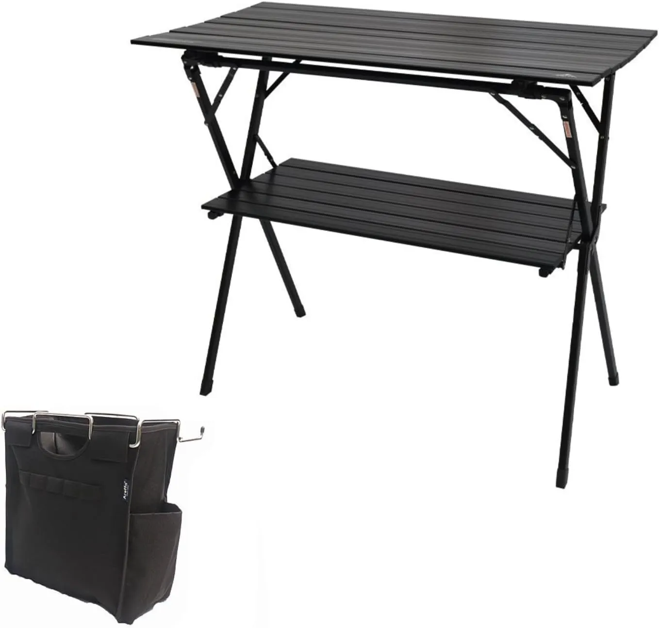 AREFFA Double-Layer Folding Table&Portable Outdoor Storage Bag