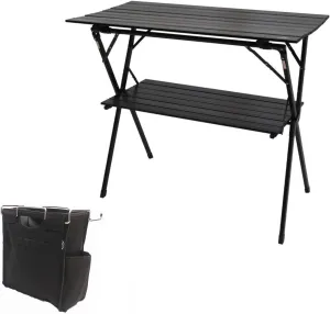 AREFFA Double-Layer Folding Table&Portable Outdoor Storage Bag