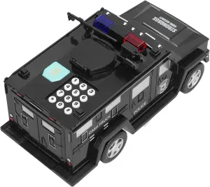 Armored Car Piggy Bank, Password Easy To Use Armored Car Money Bank Toy Car Cool Plastic Automatic for Birthday Festival Girls Boys Friends