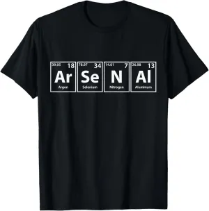 Arsenal (Ar-Se-N-Al) Periodic Table Elements T-Shirt