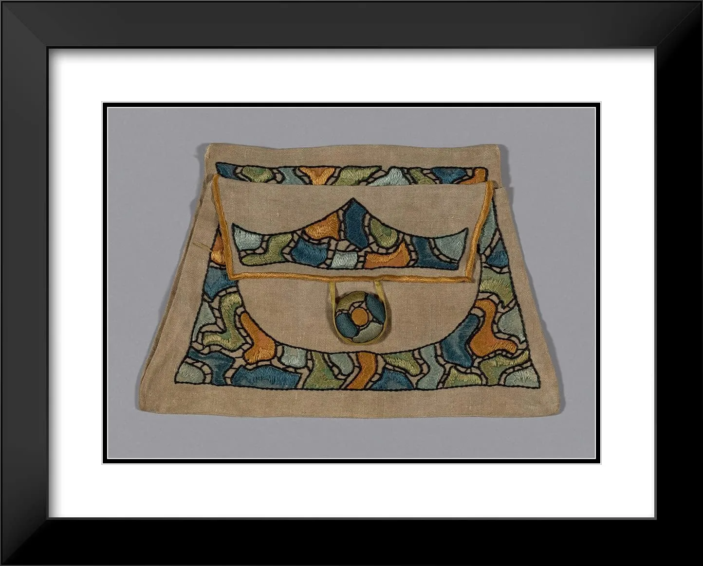 ArtDirect H.E. Varren Company 24x20 Black Modern Framed and Double Matted Art Print Titled Hand Bag