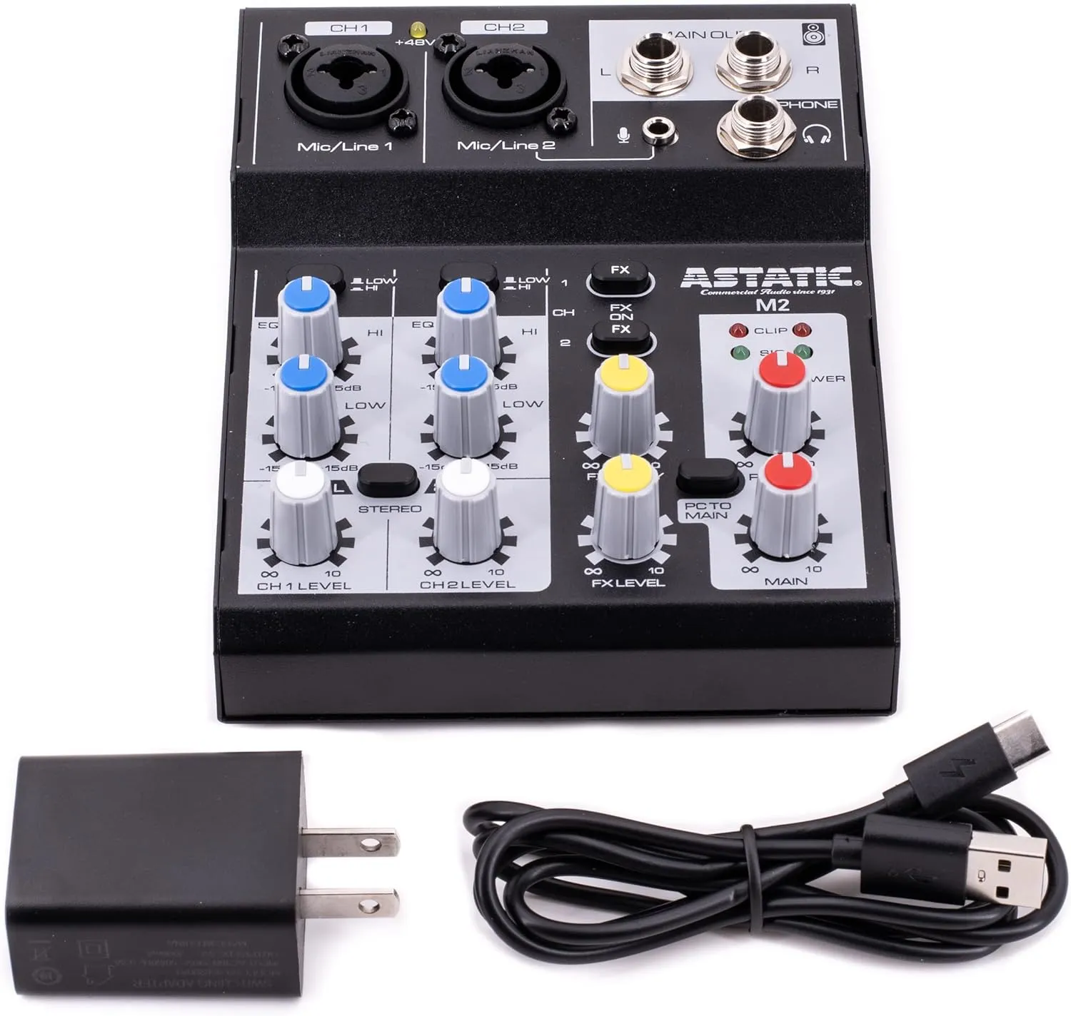Astatic M2 2-Channel Mixer with USB Interface