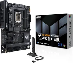 ASUS TUF Gaming Z890-PLUS WiFi Z890 LGA 1851 ATX Motherboard, Intel® Core™ Ultra Series 2 Ready, Advanced AI PC-Ready, 16 1 2 1 Stages, DDR5, PCIe® 5.0, Thunderbolt™ 4 Type-C®, 4X M.2, Wi-Fi 7, 2.5Gb