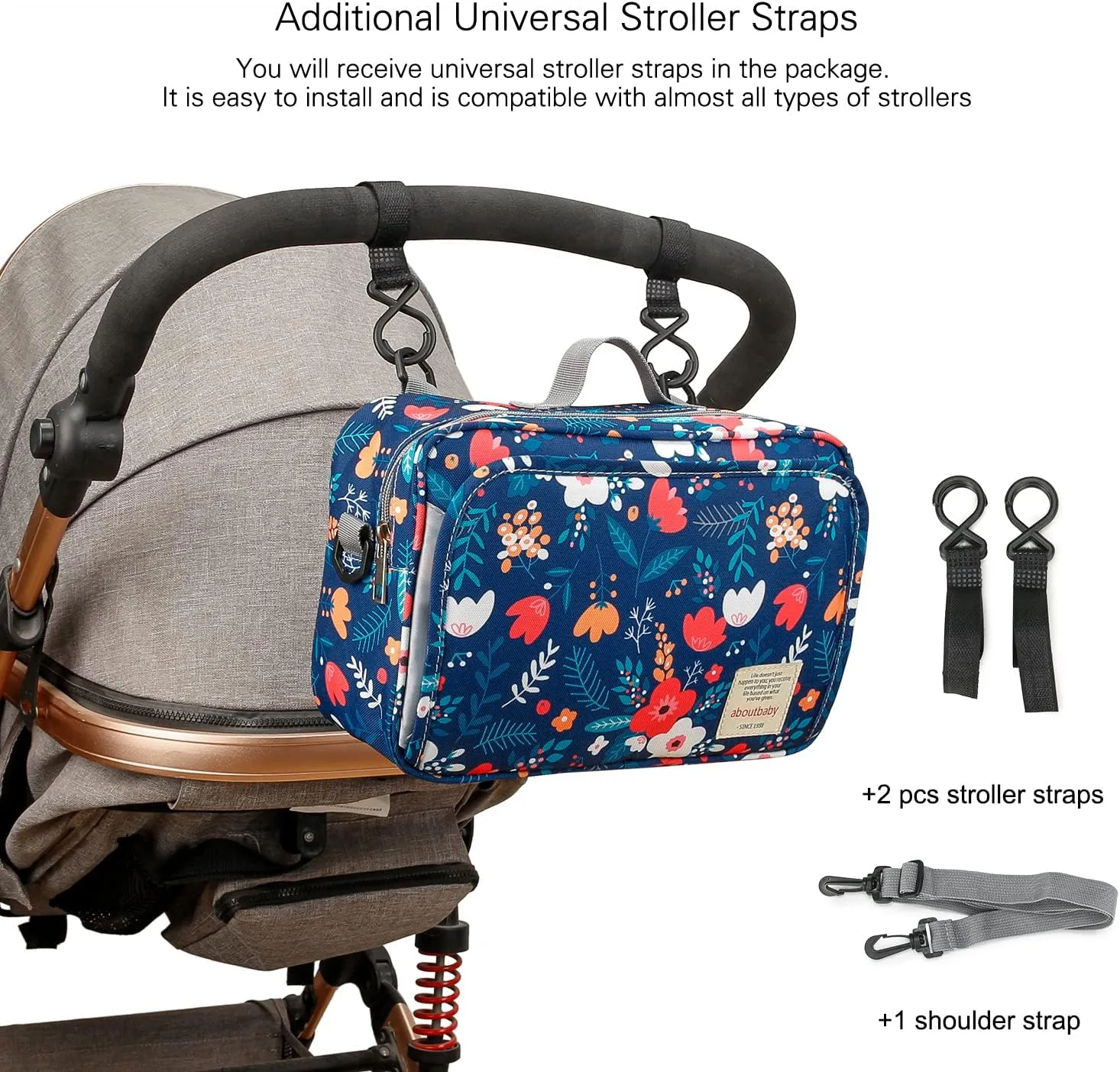 Baby Diaper Caddy Bag - Caddy Tote Baby Stroller Bag Nursery Storage Bin for Diapers, Wipes & Toys Small Diaper Bag