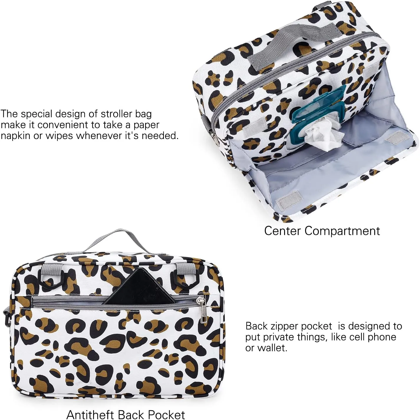Baby Diaper Caddy Bag - Caddy Tote Baby Stroller Bag Nursery Storage Bin for Diapers, Wipes & Toys Small Diaper Bag