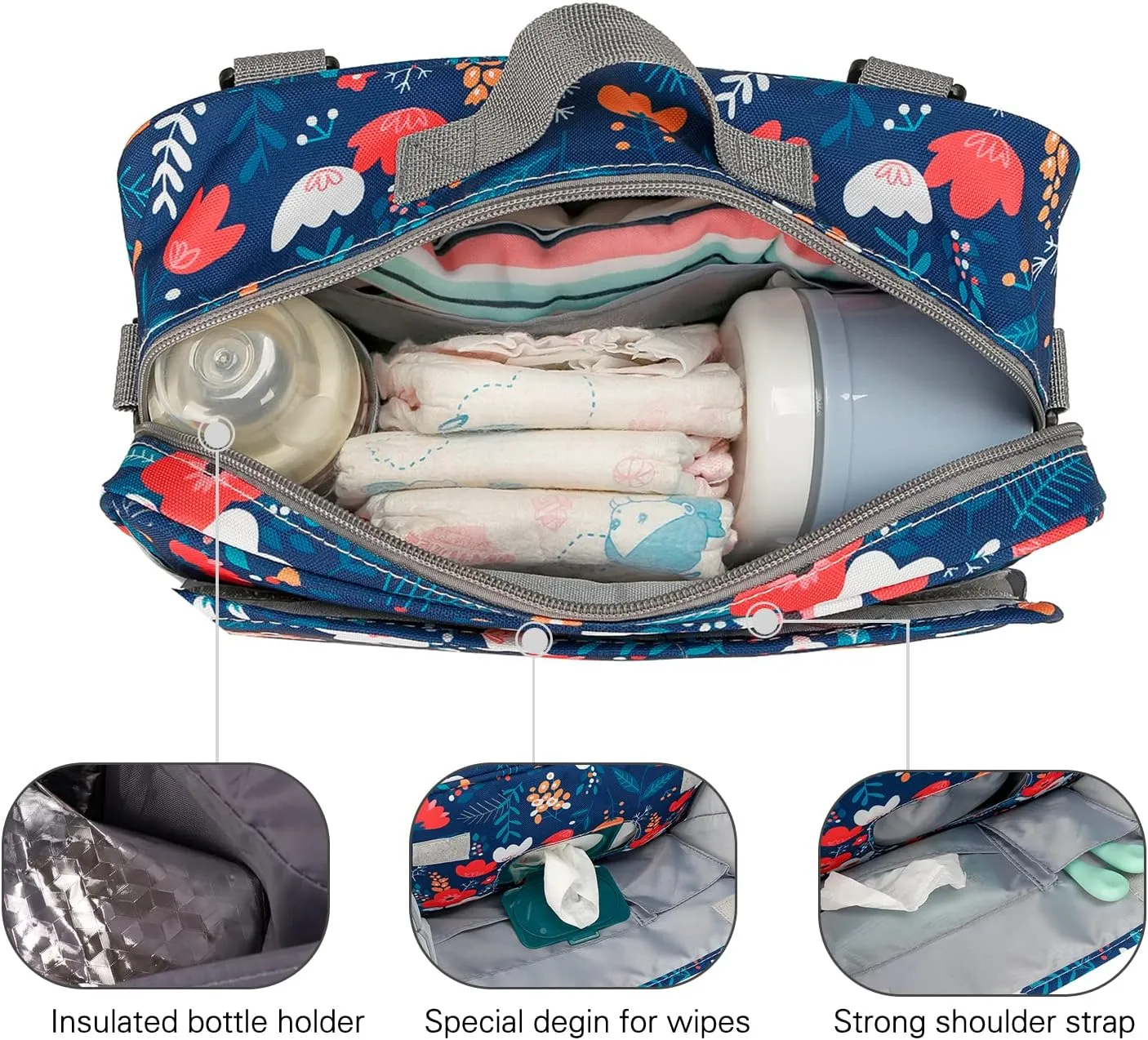 Baby Diaper Caddy Bag - Caddy Tote Baby Stroller Bag Nursery Storage Bin for Diapers, Wipes & Toys Small Diaper Bag