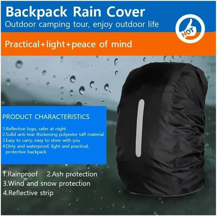 Backpack Rain Cover 20-70L Large Capacity Outdoor Camping Hiking Mountaineering Dust Backpack Bag Waterproof Rain Cap Cover