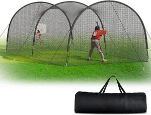 Baseball Batting Cage, 22x12x8 Feet Baseball & Softball Hitting cage for Backyard Park, Portable Batting Cage System w/Carrying Bag