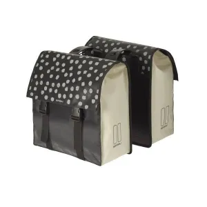 BASIL URBAN LOAD DOUBLE BAG BLACK REFLECTIVE/WHITE