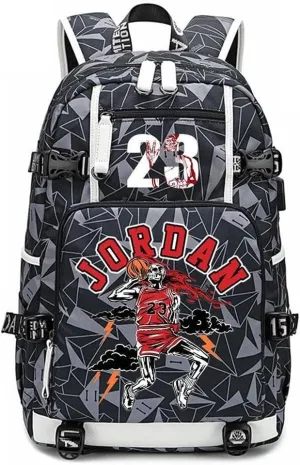 Basketball Player 23 Student School Bag, Laptop Backpack, Ultra-Light Travel Bag, For Men And Women (Planet4)