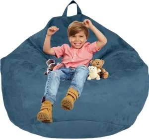 Bean Bag Chair Cover 3.5 ft (No Filler) | XL Stuffed Animal Storage | Double Stitched | Long Durable Zipper | Premium Microsuede