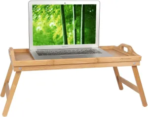 Bed Tray Table with Folding Legs,Serving Breakfast in Bed or Use As a TV Table, Laptop Computer Tray, Snack Tray