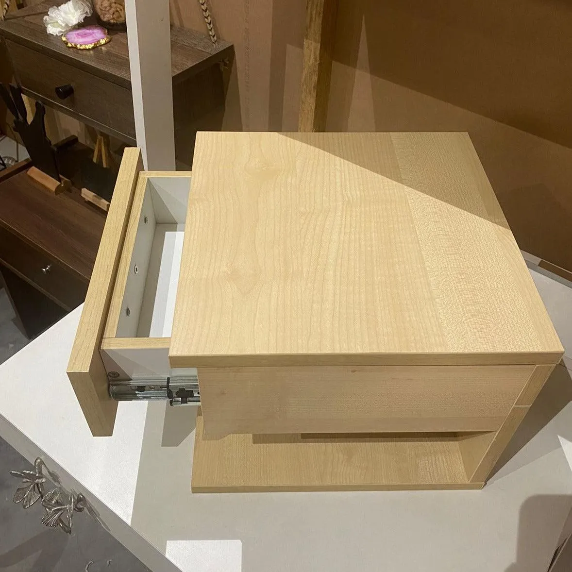Bedroom Small Side Storage Wall Mounted Table By Miza