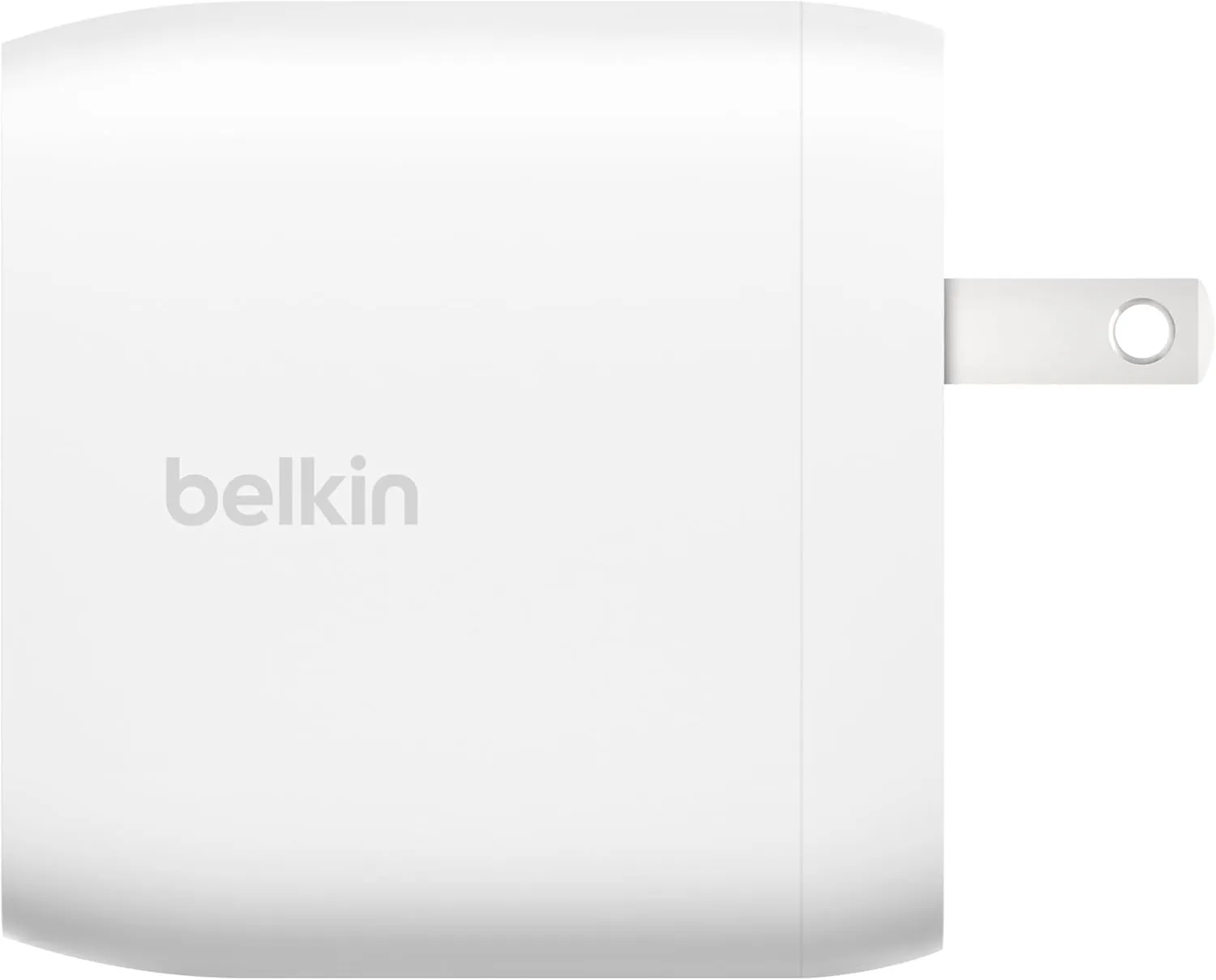 Belkin BoostCharge Dual USB-C Wall Charger with PPS 60W for Apple iPhone 16, iPad, Samsung Galaxy S25, Google Pixel, Nintendo Switch 2 - Compatible w/C to Lightning & C to C Cables - White