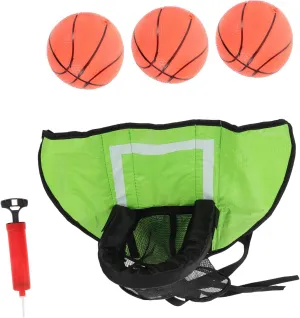 BESPORTBLE 1Set Trampoline Basketball Hoop Attachment Durable Basketball Goal with Balls Pump for Fun Fits Standard Trampolines for Garden Games