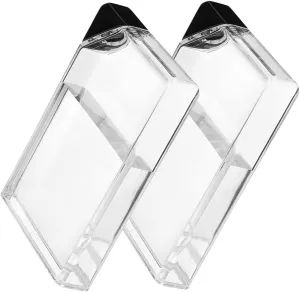 BESPORTBLE 2Pcs Flat Water Bottle Portable Lightweight Leak Design for Travel and Outdoor Activities for Purses Go Hydration Each