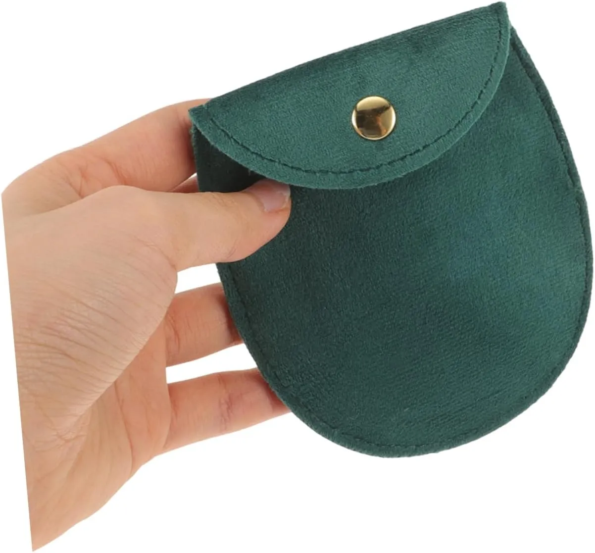 BESPORTBLE 50pcs Thick Cloth Watch Storage Bag with Snap Button Closure Travel Pouch for Watches Double-sided Organizer Secure Snap Button Design for Travel