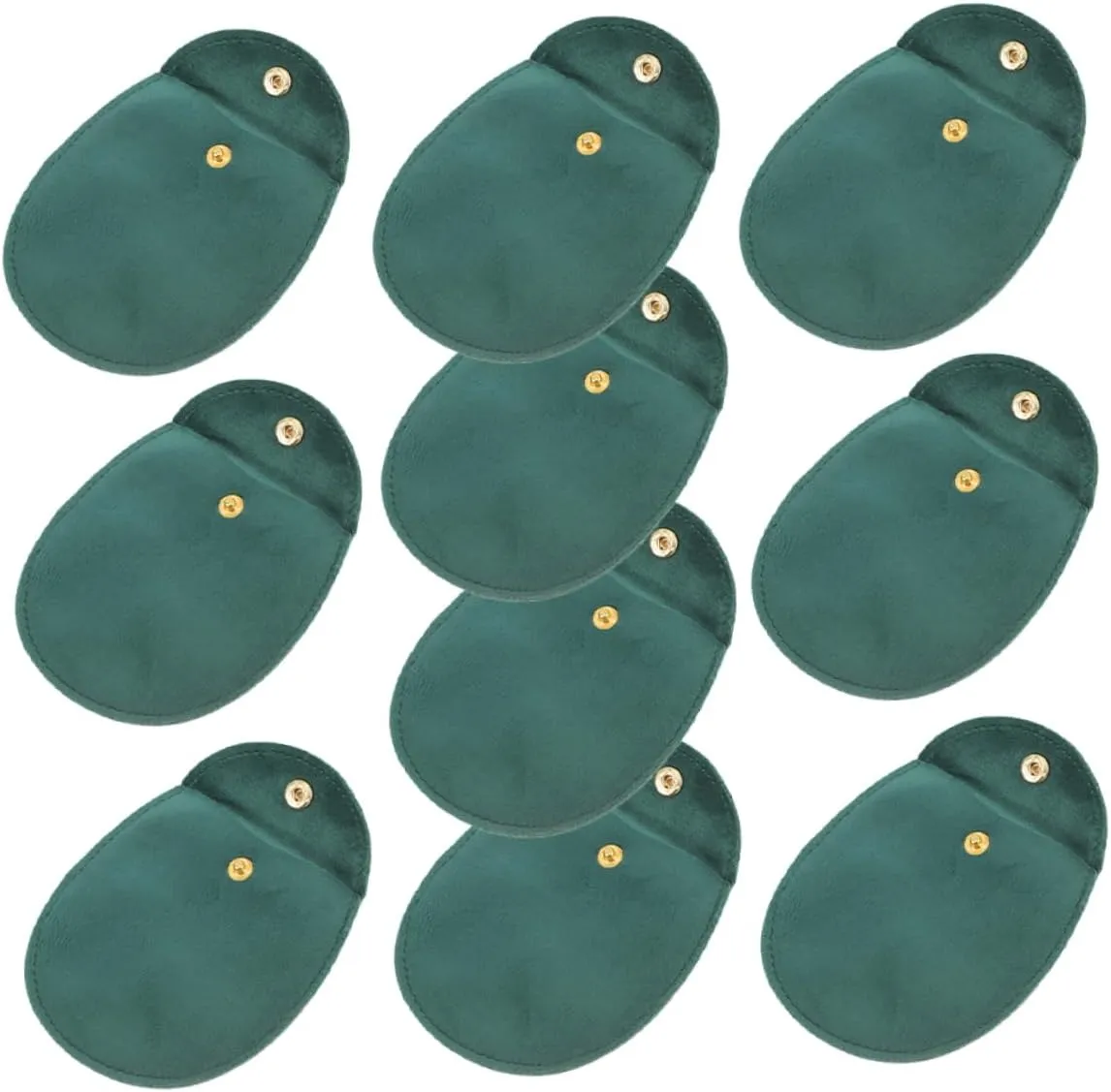 BESPORTBLE 50pcs Thick Cloth Watch Storage Bag with Snap Button Closure Travel Pouch for Watches Double-sided Organizer Secure Snap Button Design for Travel