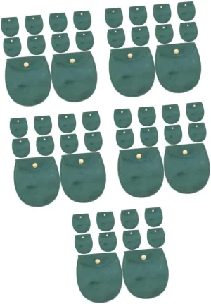 BESPORTBLE 50pcs Thick Cloth Watch Storage Bag with Snap Button Closure Travel Pouch for Watches Double-sided Organizer Secure Snap Button Design for Travel