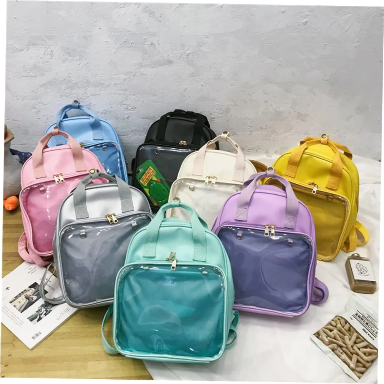 BESPORTBLE Stitch Backpack for Girls Pvc Candy Backpack Large Capacity Perfect School Bag for Students Women Men