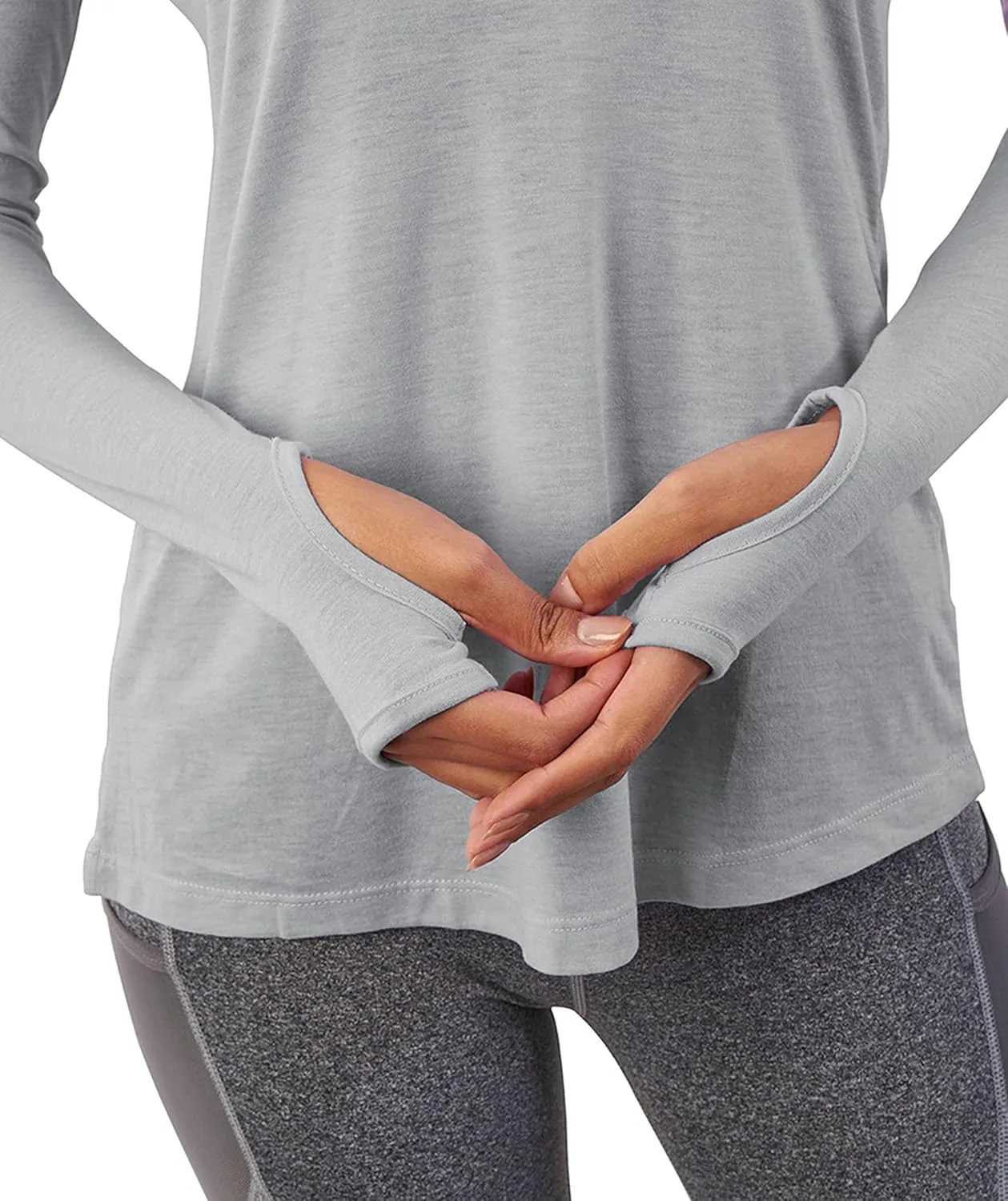 Bestisun Long Sleeve Yoga Workout Tops Lightweight Thumbhole Shirts Athletic Wear for Women
