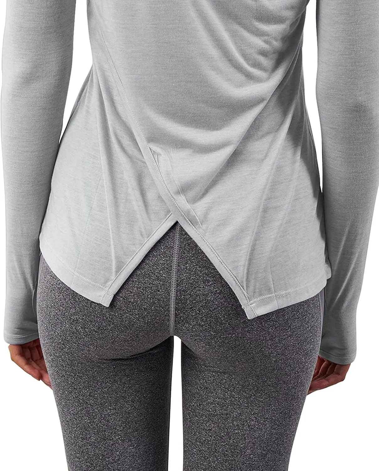 Bestisun Long Sleeve Yoga Workout Tops Lightweight Thumbhole Shirts Athletic Wear for Women