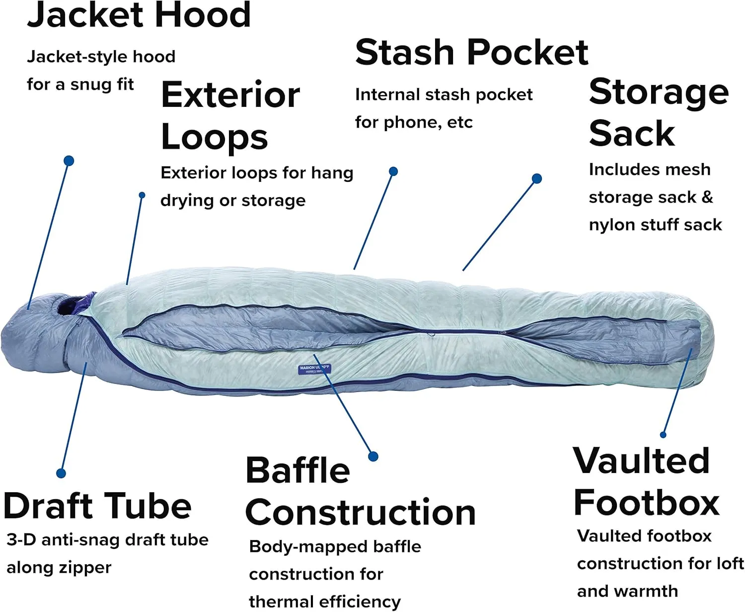 Big Agnes Women's Torchlight UL Expandable Down Mummy Sleeping Bag