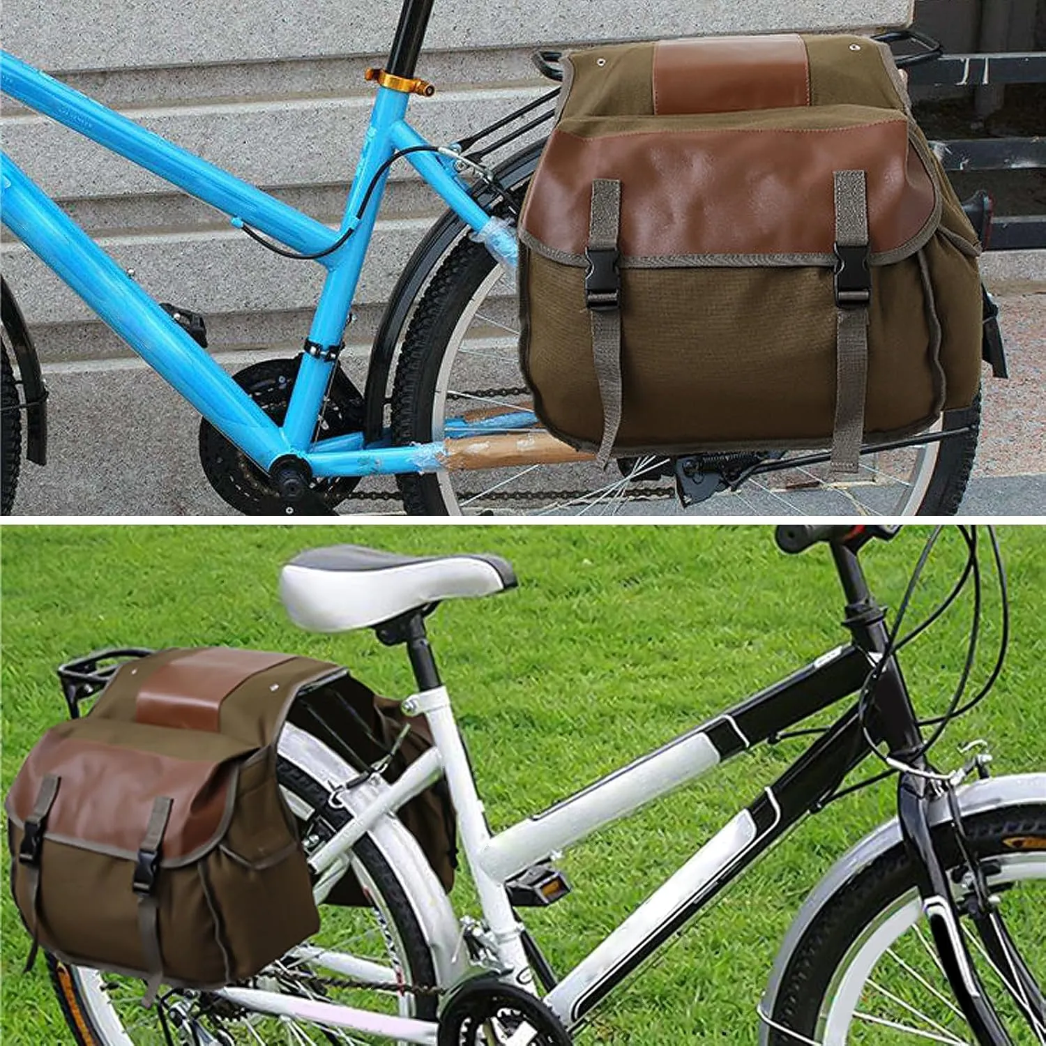 Bike Bag Double Bag Three-Dimensional Bicycles Bag Pannier Rack 40L Large Bike Bag Bicycles Luggage Carrier Bike Bag