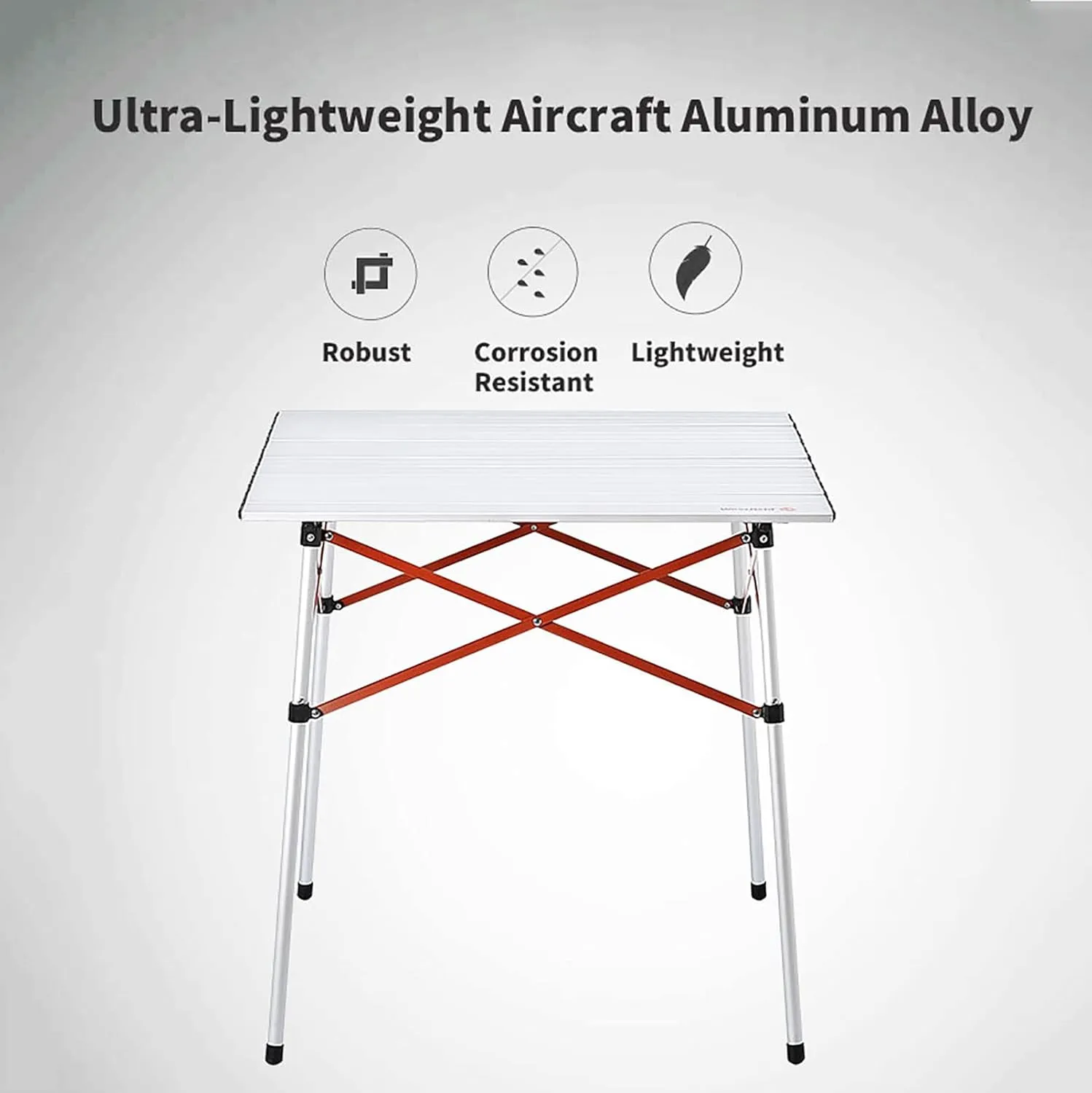 BK&MF Ultralight Aluminum Outdoor Folding Table,Portable Outdoor Camping Beach Table Compact with Carry Bag Roll-up Table for BBQ, Party, Camping,A,70x70x70cm(28x28x28inch)