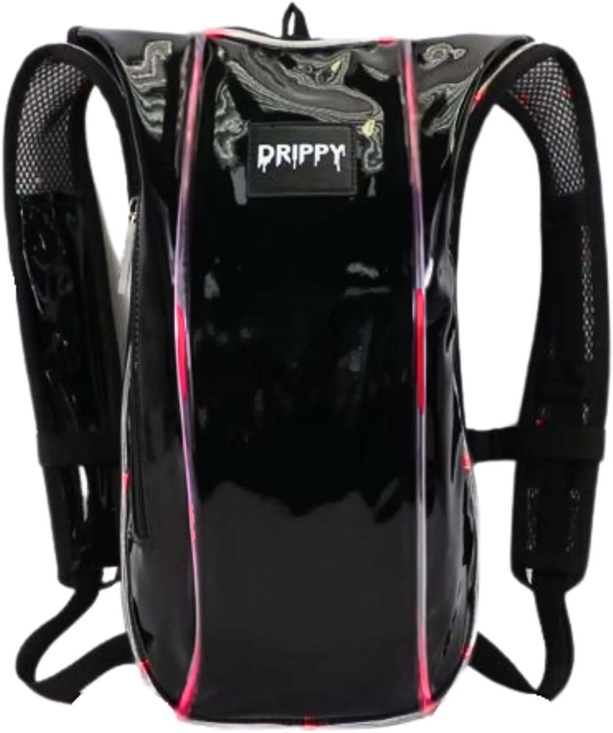 Black Hydropack Rave Hydration Backpack – LED Festival Water Backpack 2L for Women & Men – Leakproof Hydro Pack with Bladder – Anti-Theft Pockets - Rave Accessories - Music & EDM Festivals