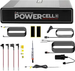 BlackboxMyCar PowerCell 8 Dash Cam Battery Pack (with Spliced Hardwiring Kit for Thinkware Dash Cams)