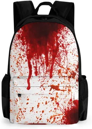 Blood Splatter Horror A Large Capacity Backpack with Pockets, Suitable for Outdoor Use, Etc