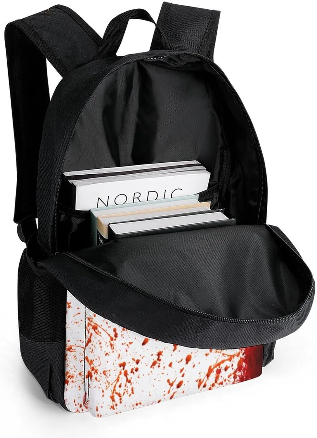 Blood Splatter Horror A Large Capacity Backpack with Pockets, Suitable for Outdoor Use, Etc