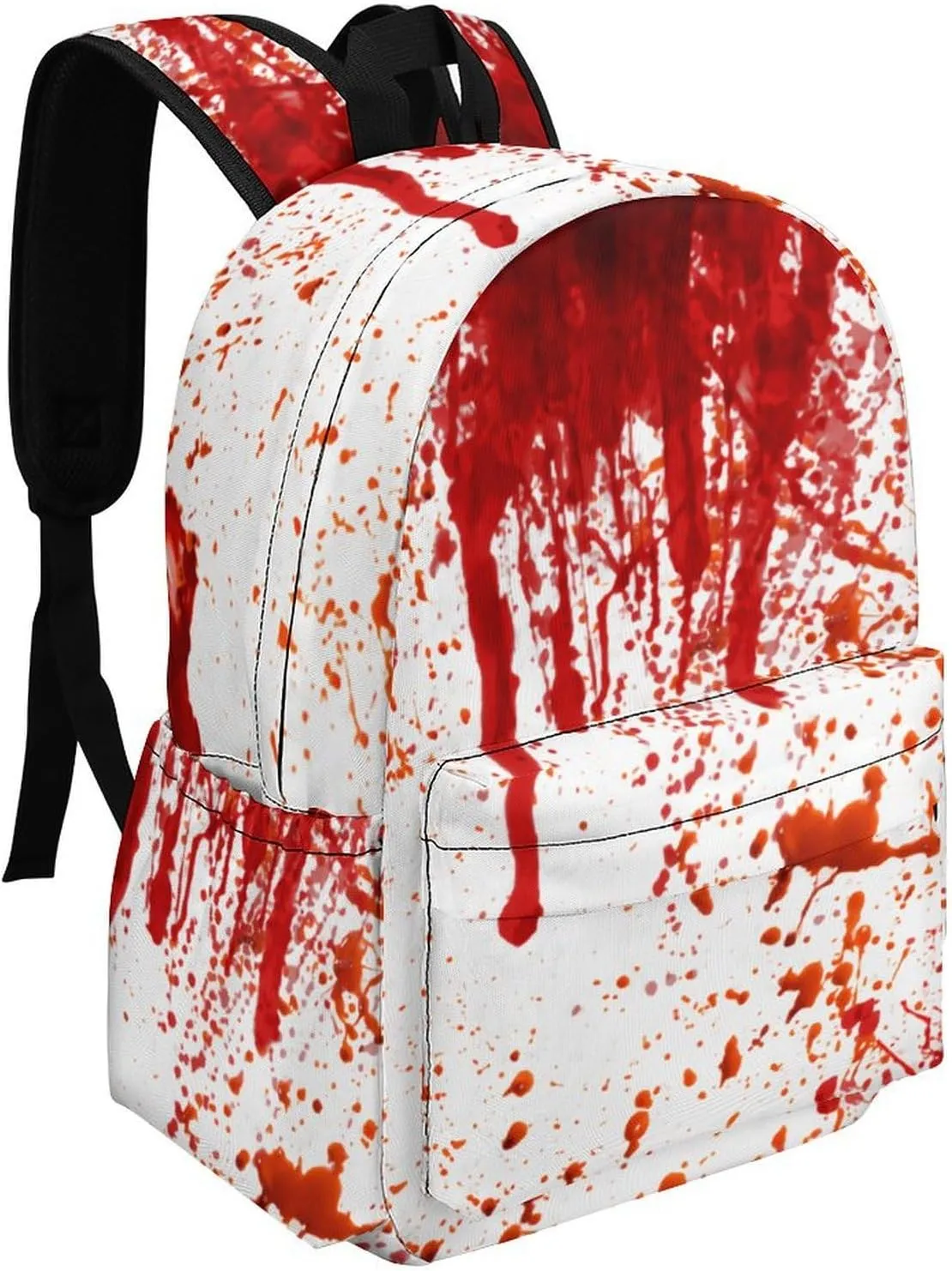 Blood Splatter Horror Classic And Stylish Large Capacity Portable Half Print Backpack