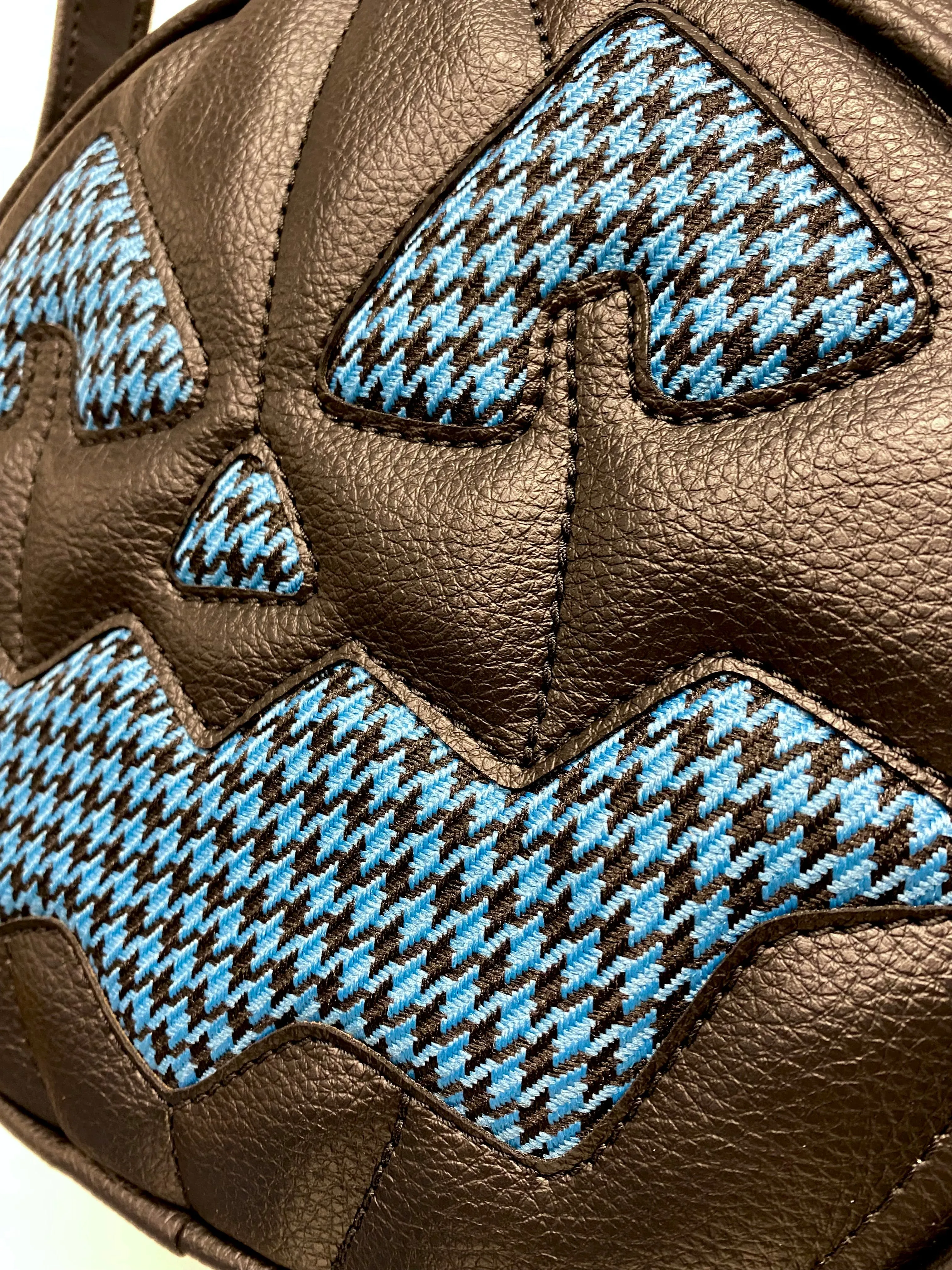 Blue Houndstooth Spooky Face Cruiser Bag
