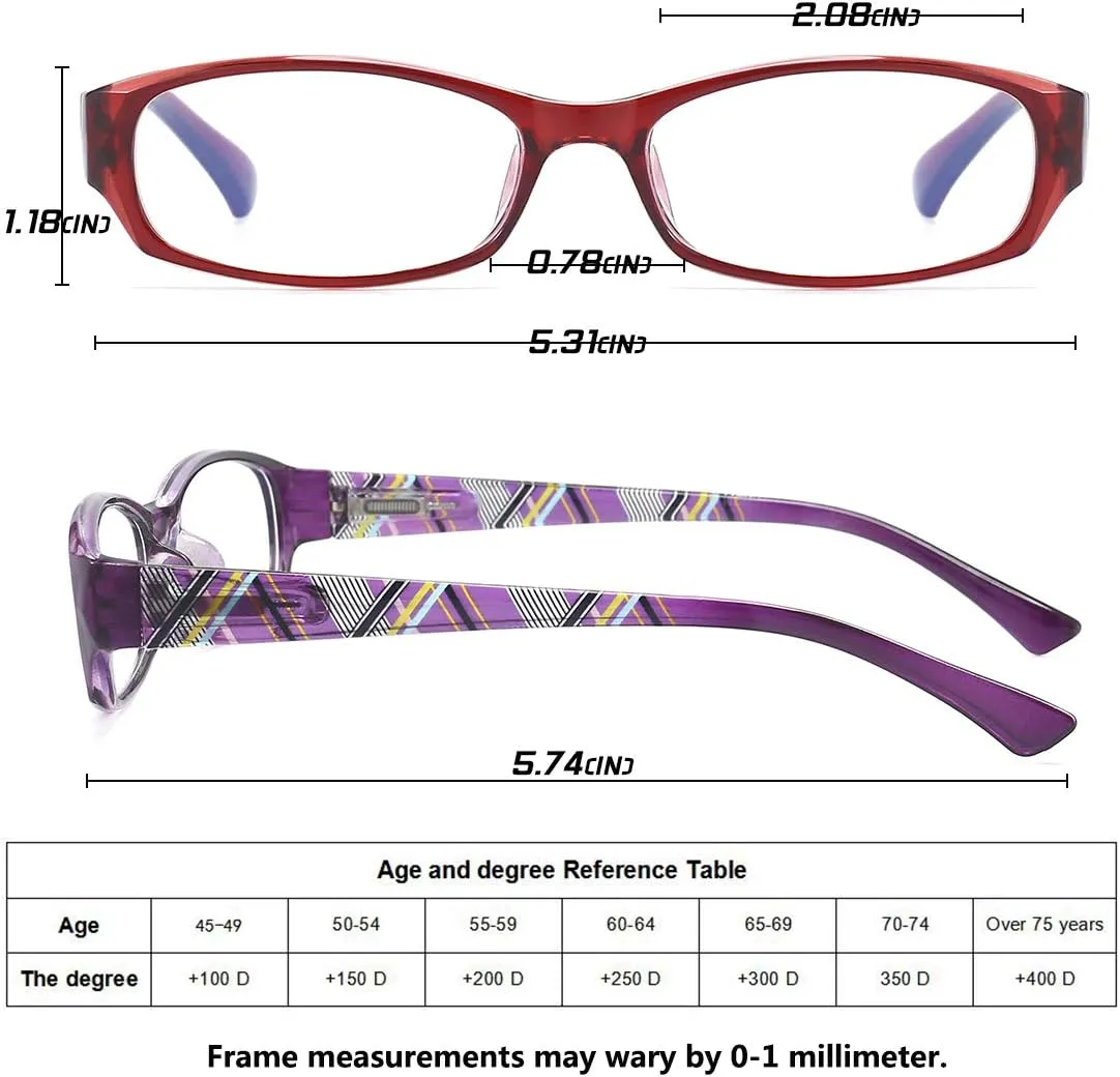 Blue Light Blocking Glasses for Womens - 2 Pairs Lightweight Computer Eyeglass Anti-blue Glare Blue Screen Quality Glasses