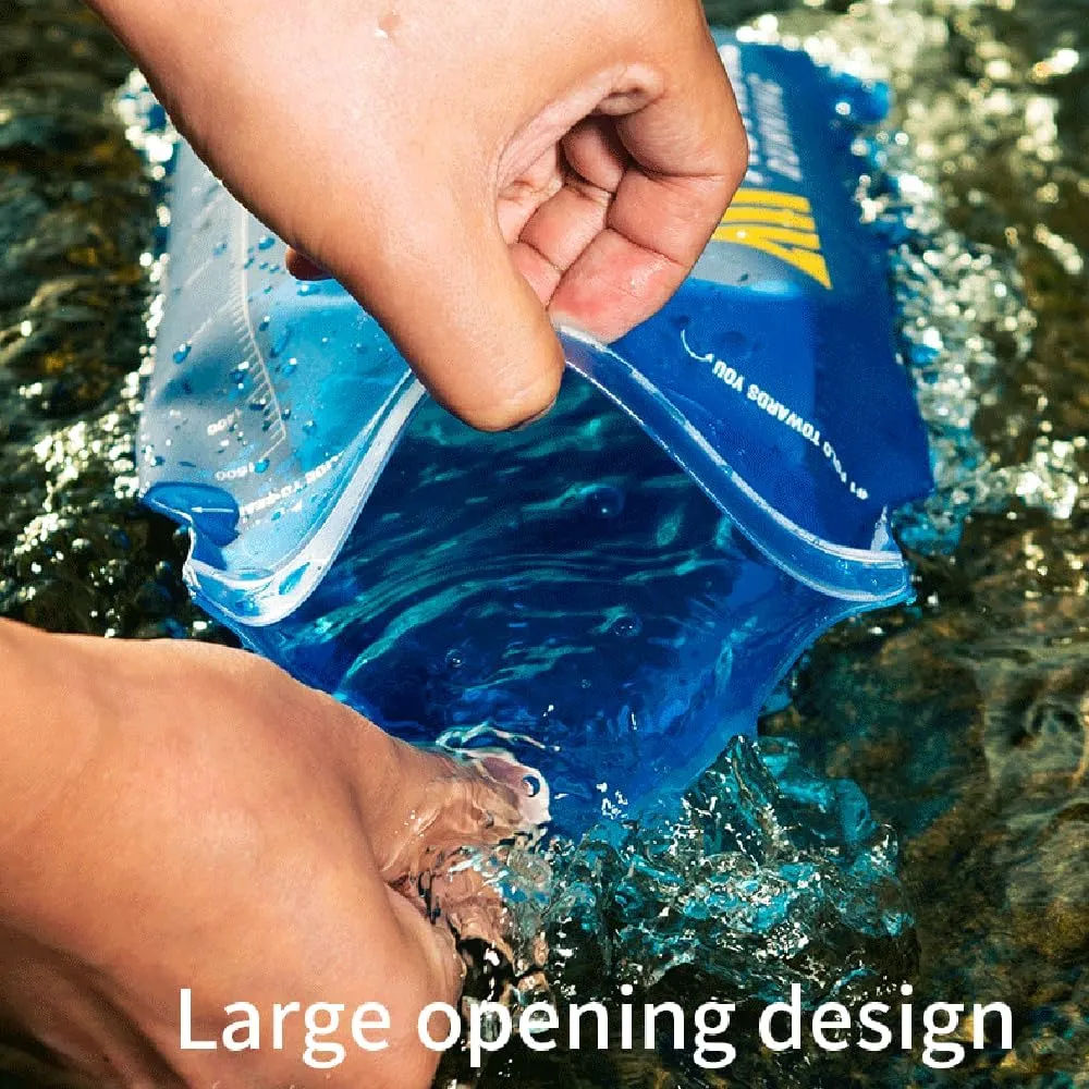 BlueField 1.5L 2L 3L Hydration Pack Water Reservoirs for Backpacks Hydration Bottle Soft Flask For Running Camping Hiking Bicycl (1.5L)