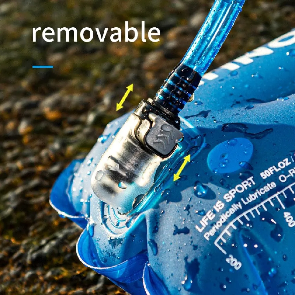 BlueField 1.5L 2L 3L Hydration Pack Water Reservoirs for Backpacks Hydration Bottle Soft Flask For Running Camping Hiking Bicycl (1.5L)