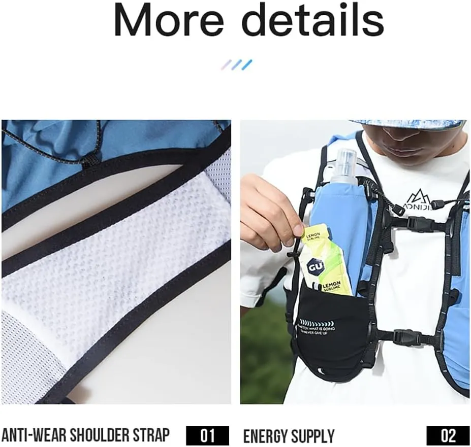 BlueField Running Hydration Backpack Vest for Women and Men 5L Lightweight Trail Runing Hydration Vest Pack Backpack for Running, Cycling, Climb