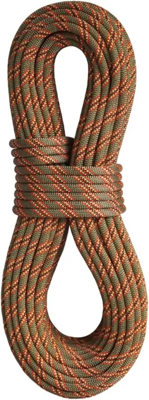 BlueWater Ropes 10.1mm Neon Double Dry Dynamic Single Rope (Coyote Brown/Red Orange, 70M)