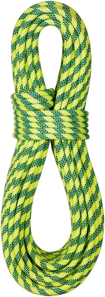 BlueWater Ropes 9.9mm Pulse Standard Dynamic Single Rope (Flavine/Green, 60M)